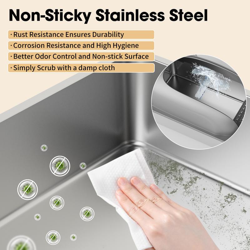 XXL Cat Litter Box Stainless Steel 20L with Lid, XL Large Metal Litter Box High Sided Design,Anti-Urine Leakage, Include Cat Mat & Litter Scoop, Never Absorbs Odors, Easy Cleaning, Non-Sticky,#Catsoft #catlovers
