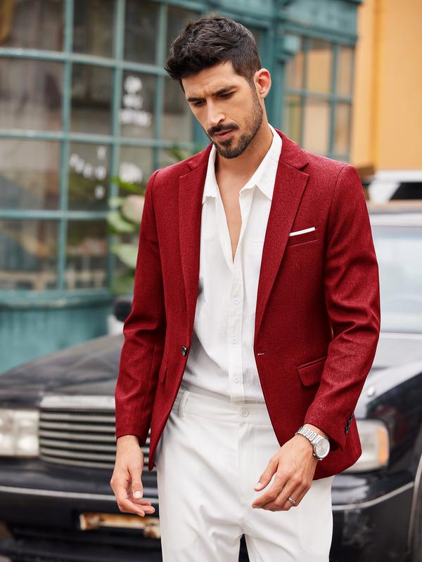 TikTok Shop Back to School COOFANDY Men's Blazer Casual Sport Coats Slim Fit One Button Suit Jacket Lightweight Sports Jacket