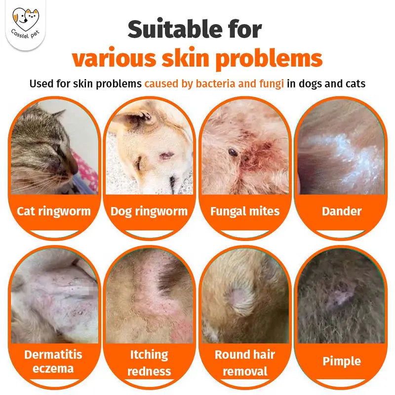 Cassiel Pet-Pet Skin Sprays for Dogs & Cats - Nature Soothing Spray for Clean and Soft Skin, Reduces Itchy Scratching