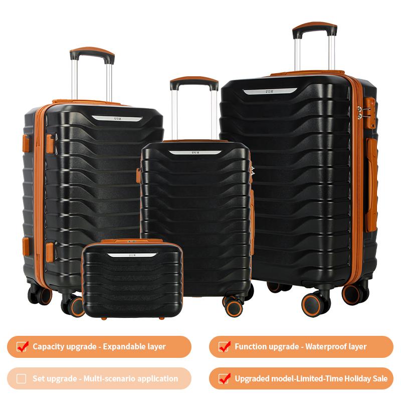 UUH Luggage Sets with TSA Locks -3pcs/4pcs/6pcs/7pcs/8pcs/9pcs Suitcases Sets-Travel and Moving Set(Family Set)