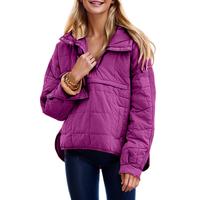 Tanming Women's Oversized Hooded Puffer Jacket Quilted Lightweight Winter Warm Pullover Padded Hoodies Coat
