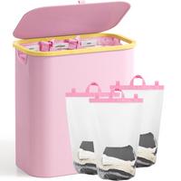 【Back-to-School Season】Bathola Hampers for Laundry Basket with Lid, 160L Extra Large Laundry Hamper 3 Section Dirty Clothes Hampers for Laundry Divided Laundry Basket Organizer for Bedroom, Ideal for Laundry Toys and Dorm Use