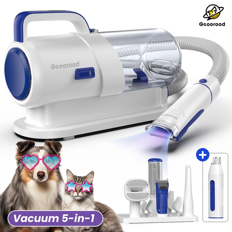 Dog Grooming Vacuum Kit, Pet Grooming Vacuum with Clipper Nail Grinder, 2.5L Dust Cup Dog deshedding Vacuum Brush with 4-6 Pet Grooming Tools for Shedding Pet Hair, Home Cleaning ##TikTokShopBacktoSchool