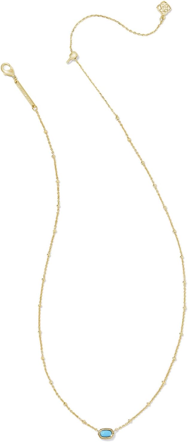 Kendra Scott Mini Elisa 14k Gold-Plated Satellite Short Pendant Necklace, Fashion Jewelry for Women