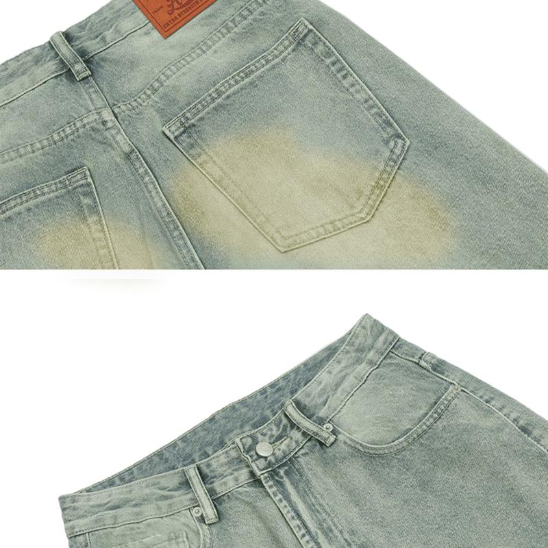 Aelfric Eden Basic Unisex Essential Loose Jeans Basic Regular Jeans Classic Blue Denim for Men & Women
