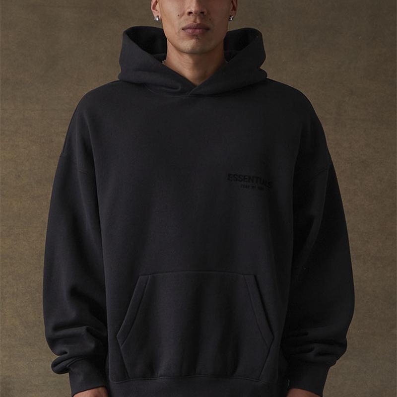 Fear of God Essentials Pullover Hoodie 'Stretch Limo' FW22 Casual Man Oversized Fit Medium Long Sleeve Stylish Menswear Sweatshirts Tops Graphic