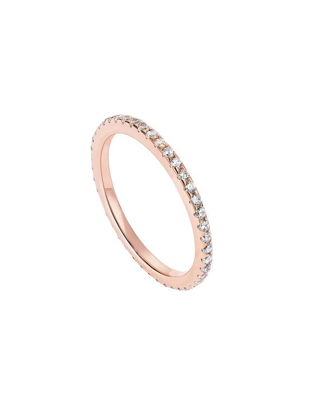 PAVOI 14K Gold Plated Solid 925 Sterling Silver CZ Simulated Diamond Stackable Ring Eternity Bands for Women