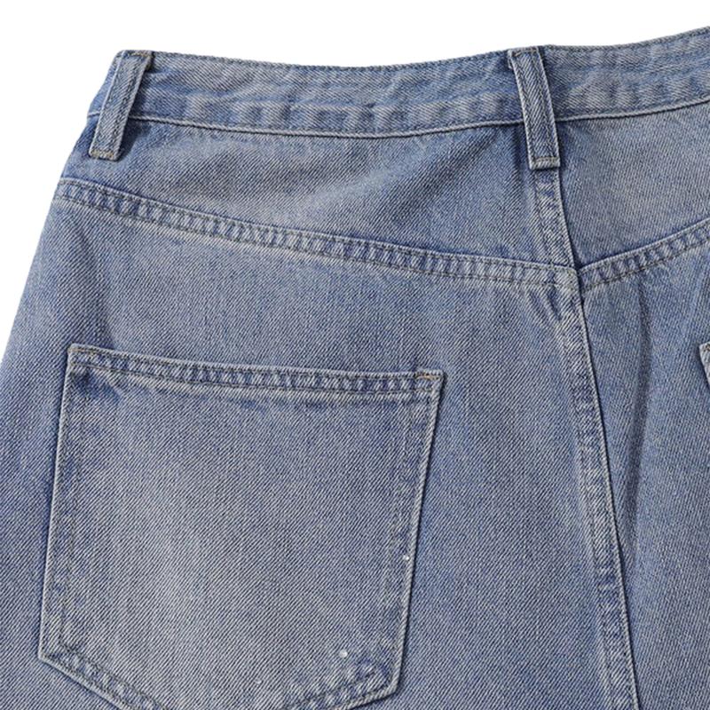 Aelfric Eden Rhinestone Application Loose Jeans Casual Soft Denim Pants Wide Leg Streetwear Trendy Bottoms Stylish Pocket