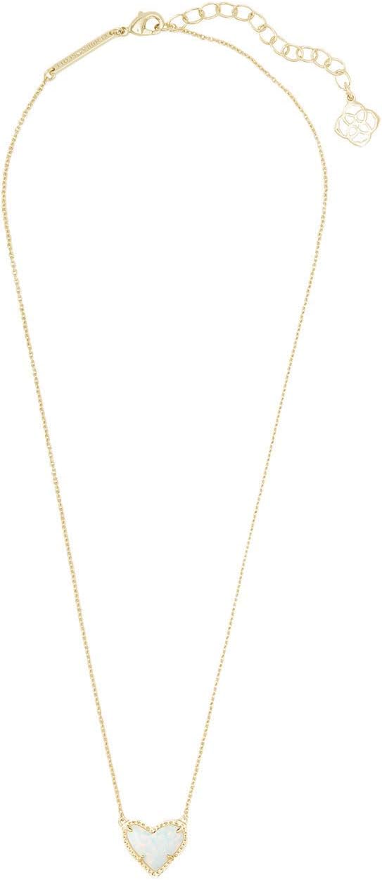 Kendra Scott Ari Heart Adjustable Length Pendant Necklace for Women, Fashion Jewelry