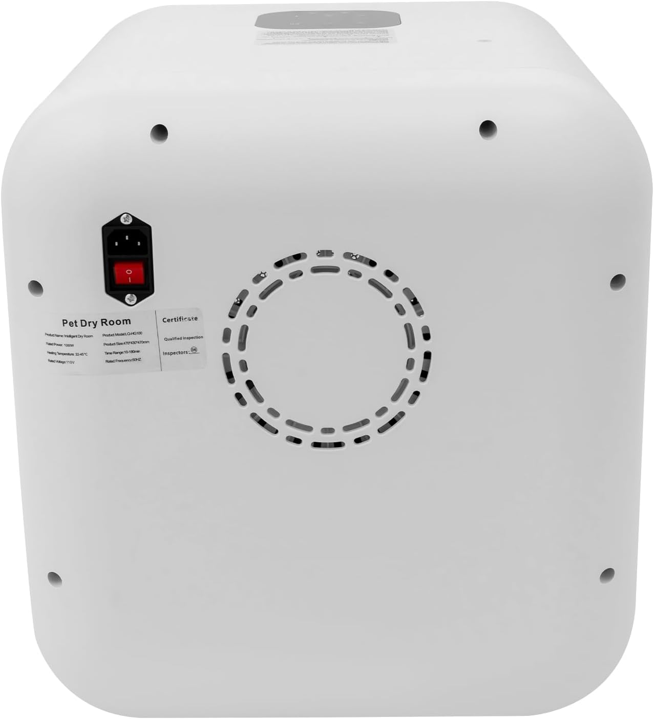 62L Large Capacity Pet Dryer Box - Ultra Quiet, Smart Temperature Control, 360 Drying, Fast Drying, Low Noise, Easy to Use, Perfect for Cats and Small Dogs - White Standard dog hair house dryer