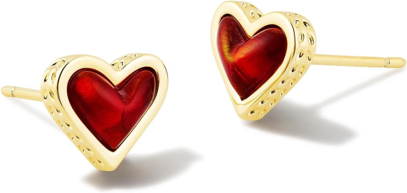 Kendra Scott Ari Heart Stud Earrings for Women, Fashion Jewelry