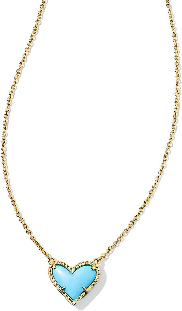 Kendra Scott Ari Heart Adjustable Length Pendant Necklace for Women, Fashion Jewelry