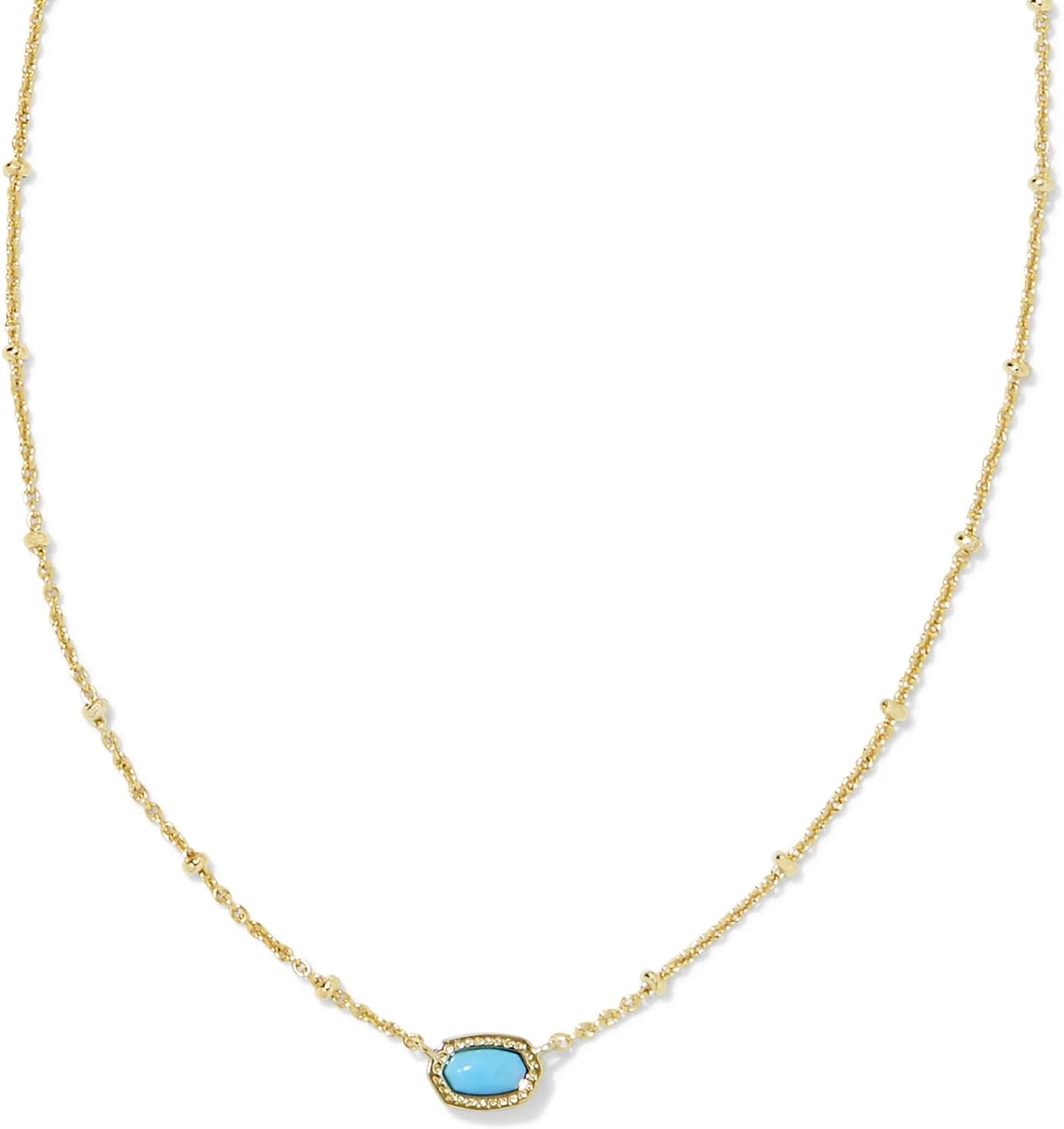 Kendra Scott Mini Elisa 14k Gold-Plated Satellite Short Pendant Necklace, Fashion Jewelry for Women