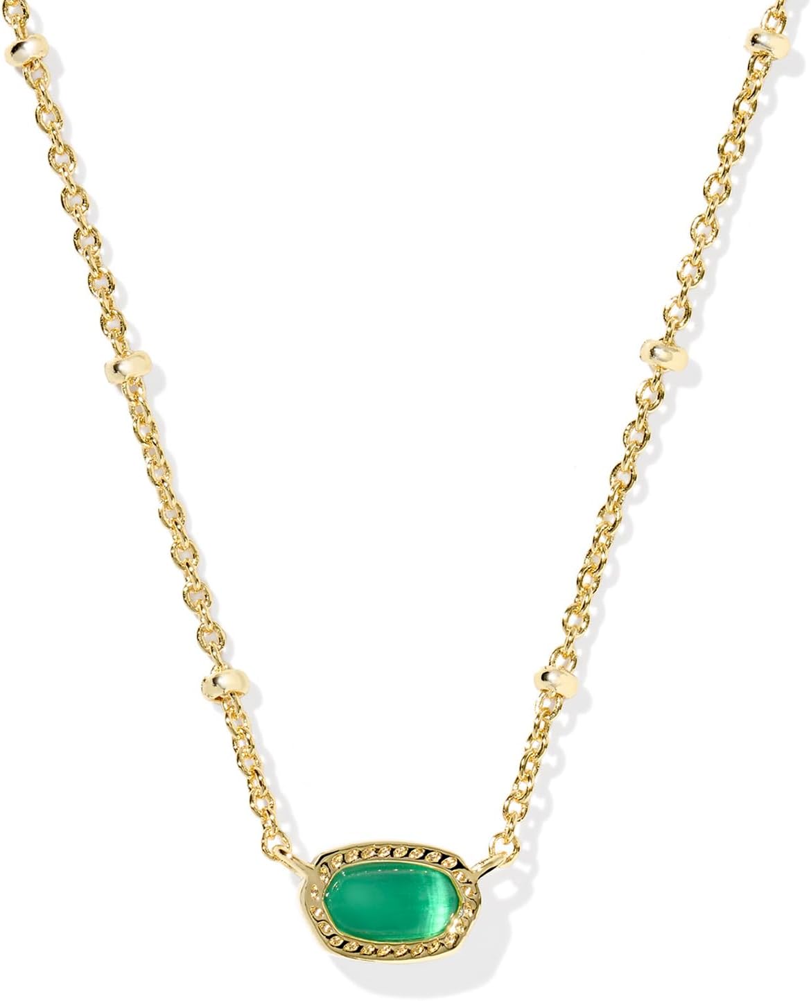Kendra Scott Mini Elisa 14k Gold-Plated Satellite Short Pendant Necklace, Fashion Jewelry for Women