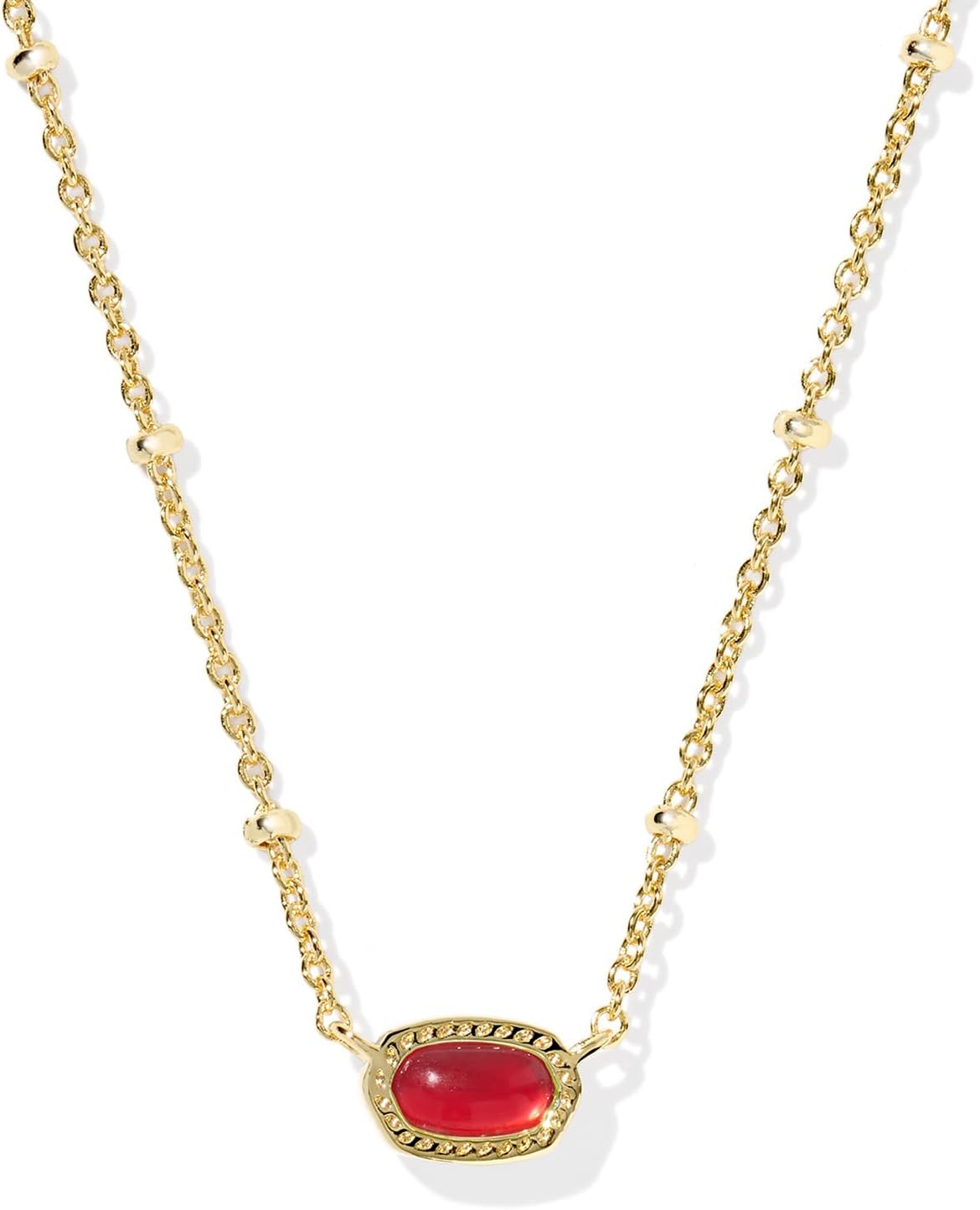 Kendra Scott Mini Elisa 14k Gold-Plated Satellite Short Pendant Necklace, Fashion Jewelry for Women