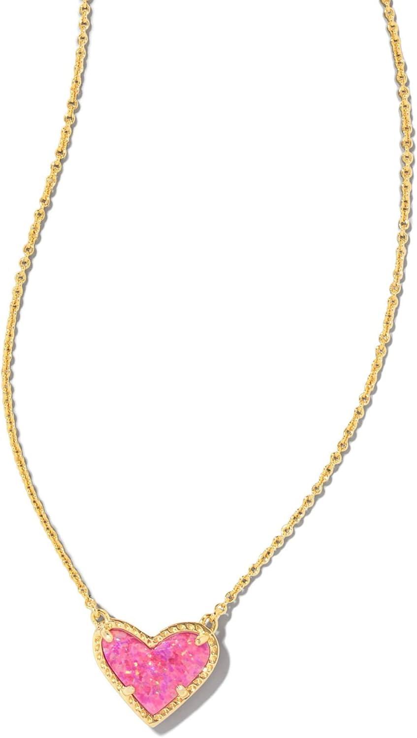 Kendra Scott Ari Heart Adjustable Length Pendant Necklace for Women, Fashion Jewelry
