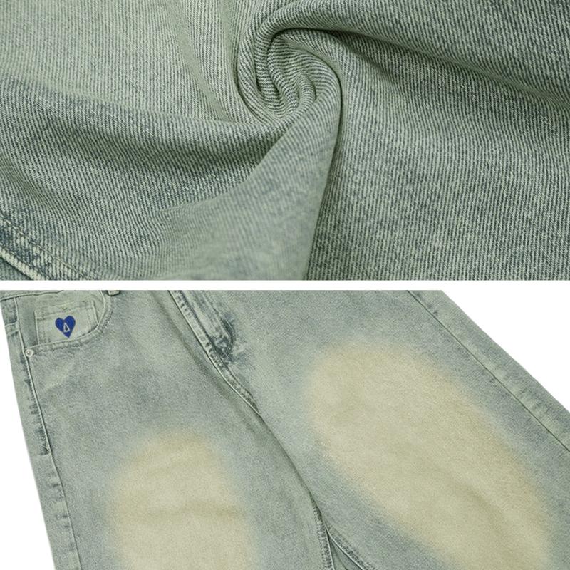 Aelfric Eden Basic Unisex Essential Loose Jeans Basic Regular Jeans Classic Blue Denim for Men & Women