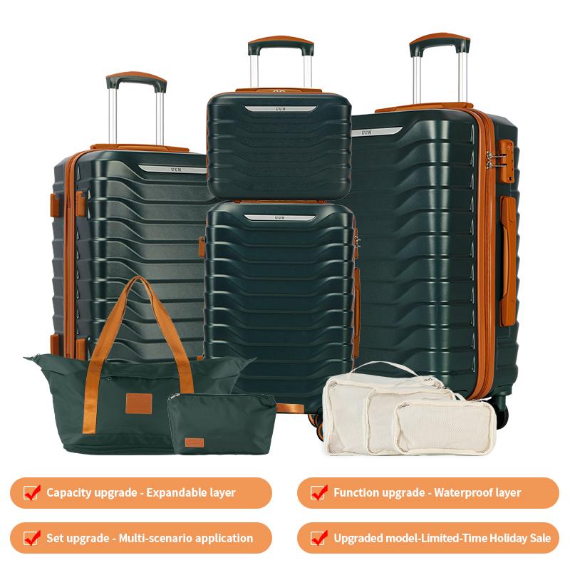 UUH Luggage Sets with TSA Locks -3pcs/4pcs/6pcs/7pcs/8pcs/9pcs Suitcases Sets-Travel and Moving Set(Family Set)