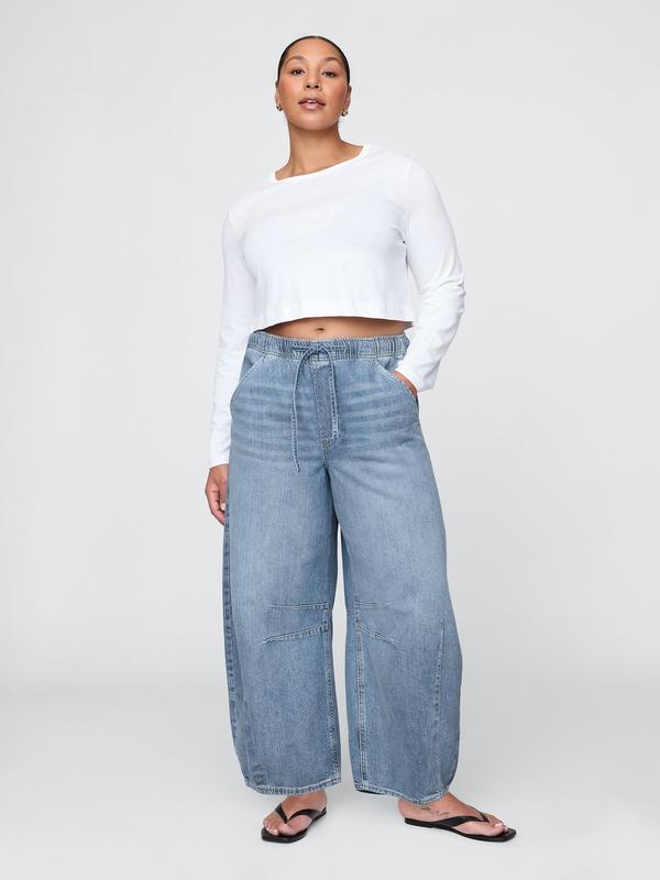 Gap Women's Mid Rise UltraSoft Easy Horseshoe Jeans