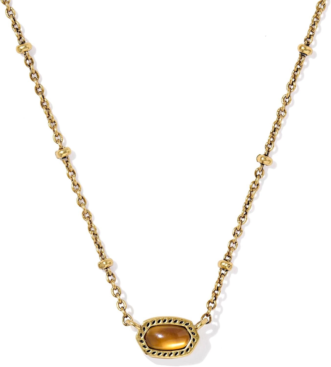 Kendra Scott Mini Elisa 14k Gold-Plated Satellite Short Pendant Necklace, Fashion Jewelry for Women