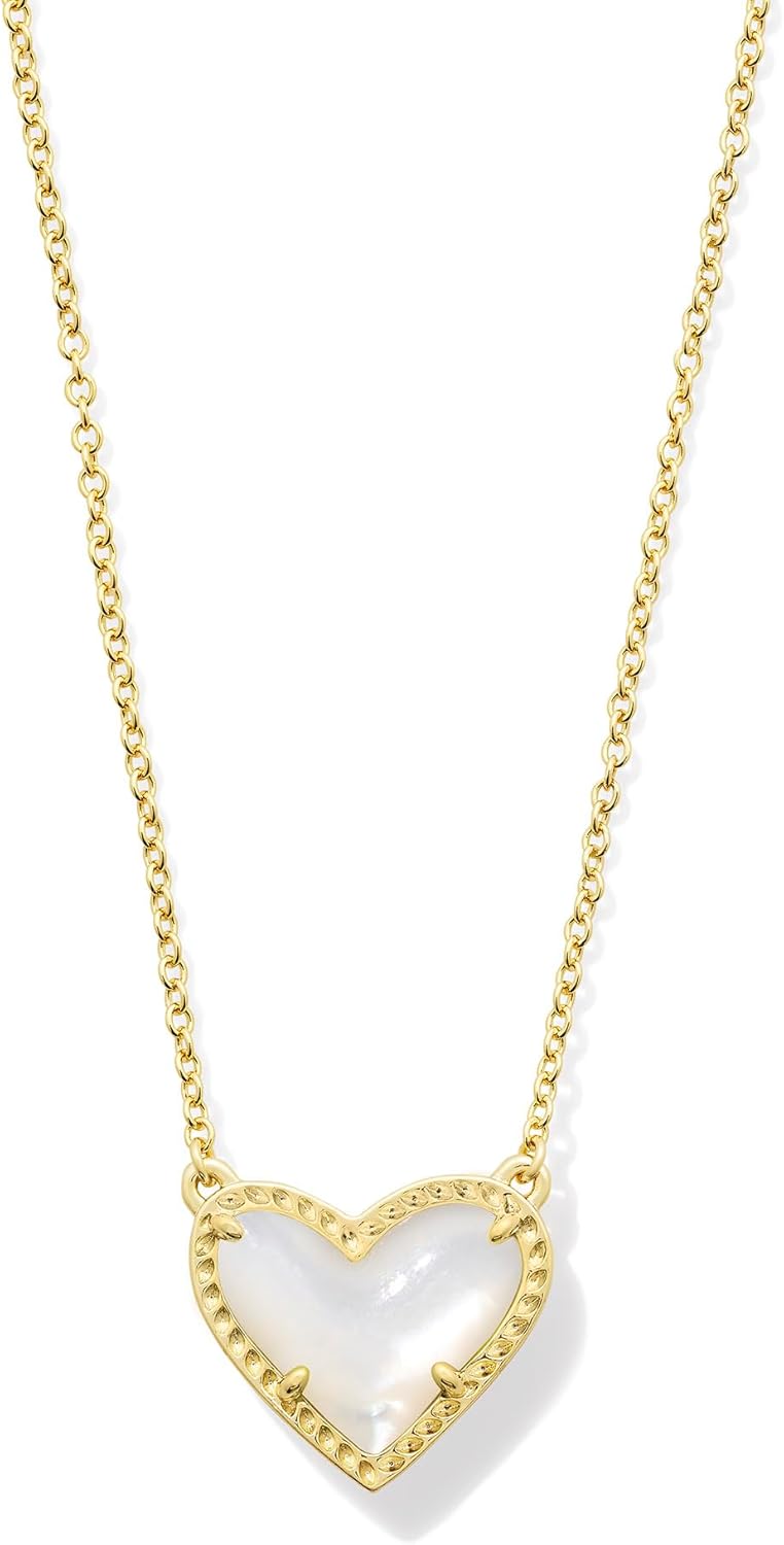 Kendra Scott Ari Heart Adjustable Length Pendant Necklace for Women, Fashion Jewelry