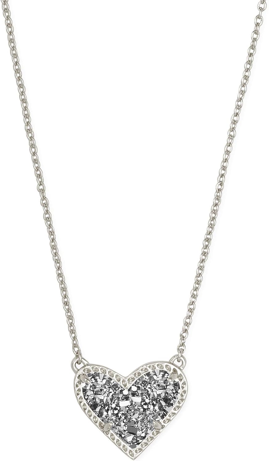 Kendra Scott Ari Heart Adjustable Length Pendant Necklace for Women, Fashion Jewelry