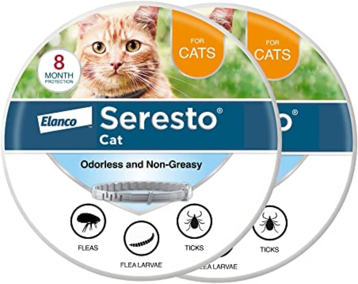 Seresto Cat Vet-Recommended Flea & Tick Treatment & Prevention Collar for Cats | 8 Months Protection