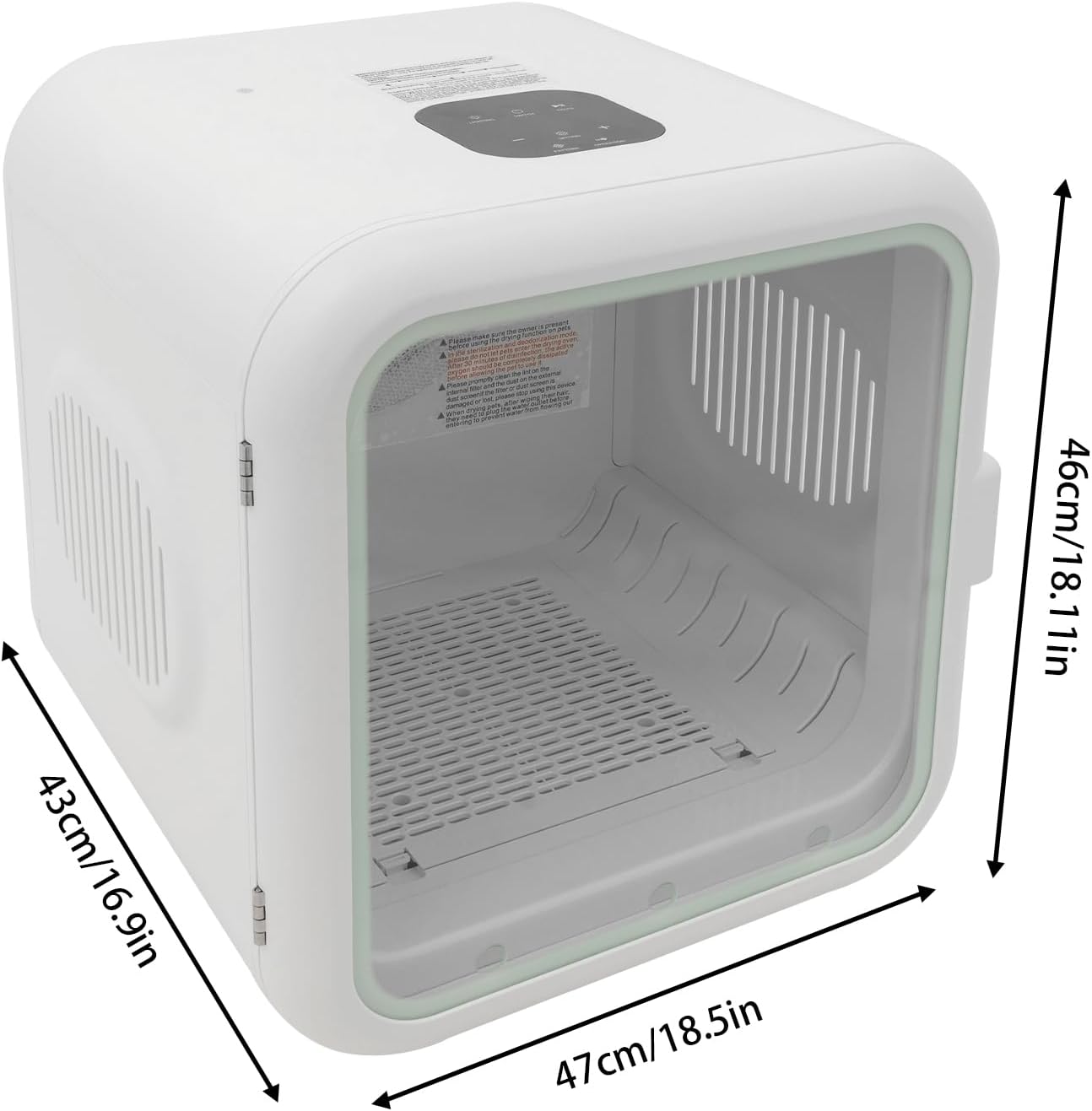 62L Large Capacity Pet Dryer Box - Ultra Quiet, Smart Temperature Control, 360 Drying, Fast Drying, Low Noise, Easy to Use, Perfect for Cats and Small Dogs - White Standard dog hair house dryer