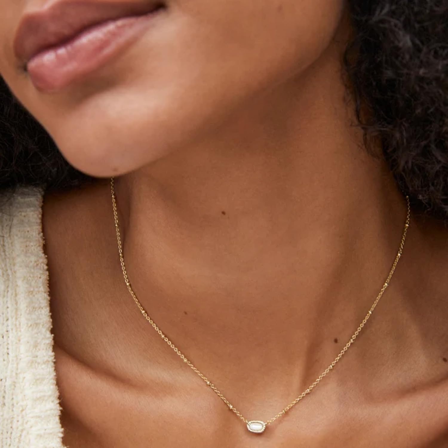 Kendra Scott Mini Elisa 14k Gold-Plated Satellite Short Pendant Necklace, Fashion Jewelry for Women