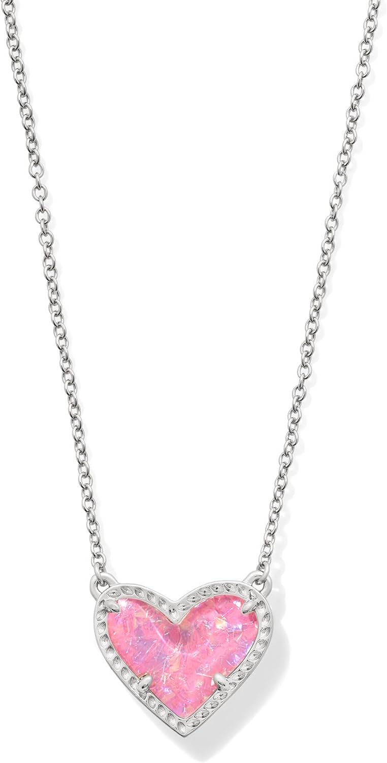 Kendra Scott Ari Heart Adjustable Length Pendant Necklace for Women, Fashion Jewelry