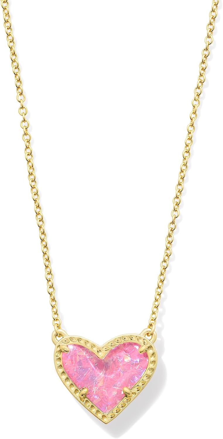 Kendra Scott Ari Heart Adjustable Length Pendant Necklace for Women, Fashion Jewelry