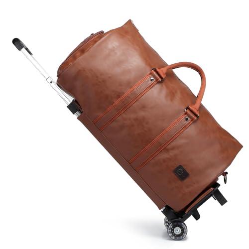 SEYFOCNIA TikTokShopBacktoSchool Rolling Garment Bags for Travel Convertible Duffle with Wheels Roller Bag Carry On Luggage Weekender Design