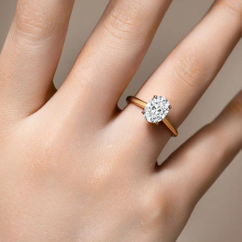 Oval Cut 2.0ct D VVS1 Color Lab-Created Moissanite Ring Jewelry for Women 925 Sterling Silver Engagement Wedding Lady's Gift Luxury R112
