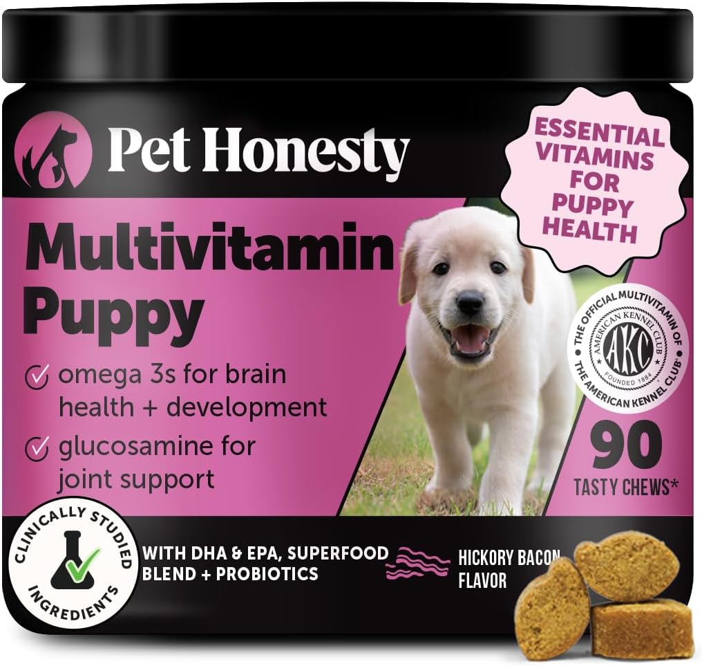 Dog Multivitamin - 10 in 1 Dog Vitamins for Health & Heart - Omega Fish Oil, Glucosamine & Probiotics - Dog Vitamins and Supplements for Skin and Coat (Chicken 180 ct)