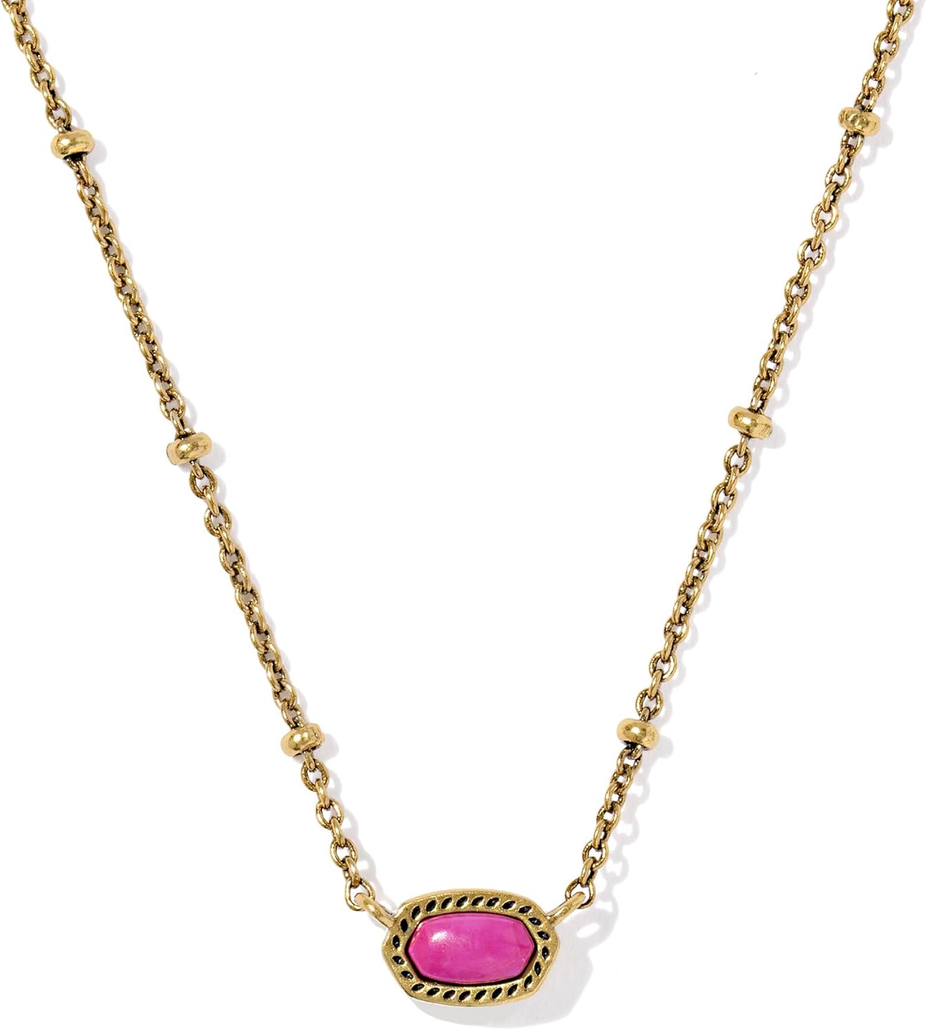 Kendra Scott Mini Elisa 14k Gold-Plated Satellite Short Pendant Necklace, Fashion Jewelry for Women