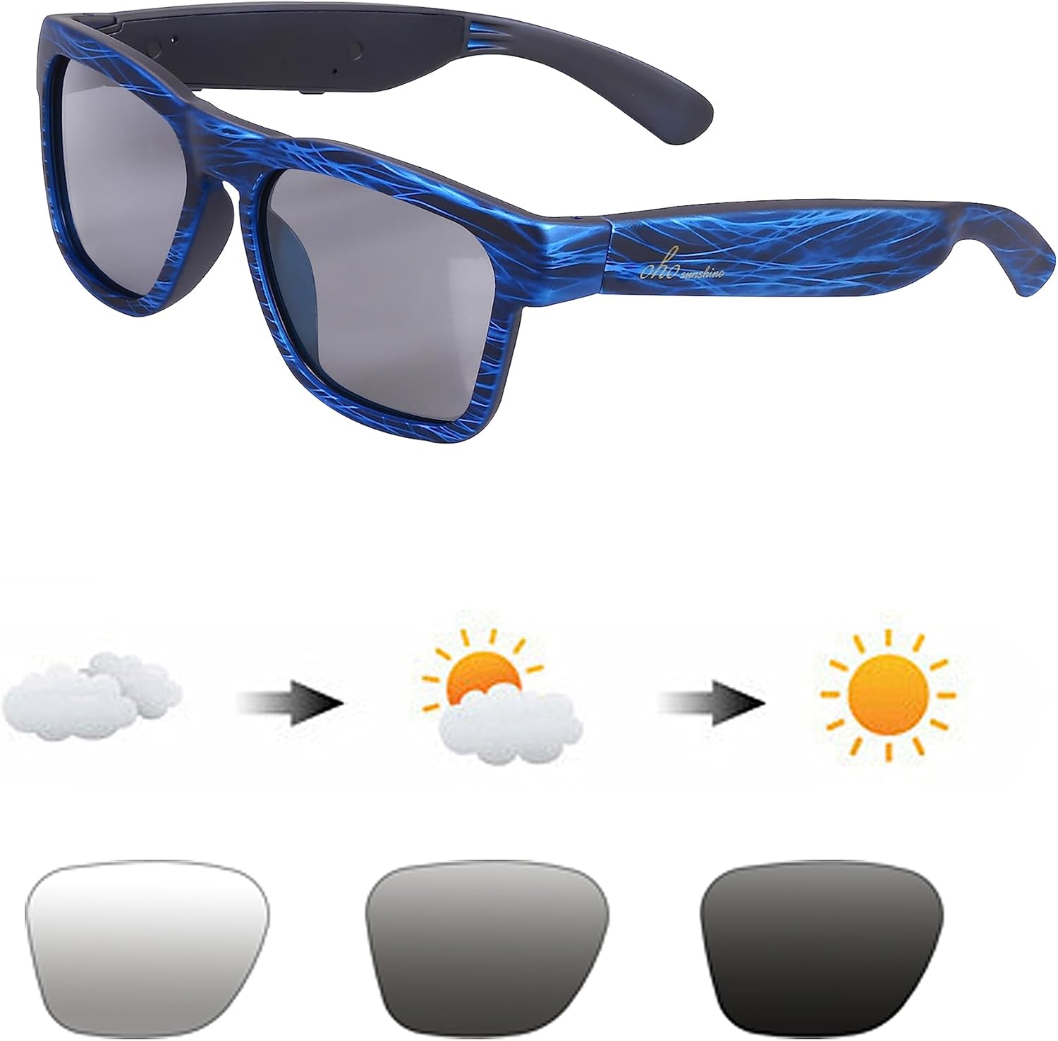 OhO Smart Glasses, Audio Glasses With Bluetooth Speaker,Reading Glasses With Voice Control and Open Ear,(Men/Women)