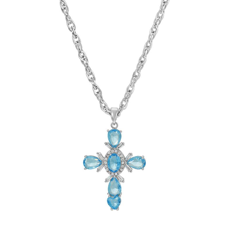 Chromatic Colorful Cross Necklace