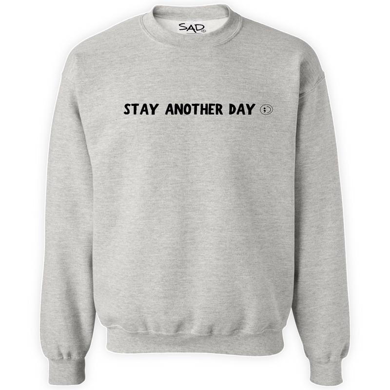 99 Reasons to Stay Another Day - Unisex Mental Health Awareness Hoodies, Crews, & Tshirts Sm-5x Long Sleeve Casual Crewneck Menswear Round Neck Classic Small