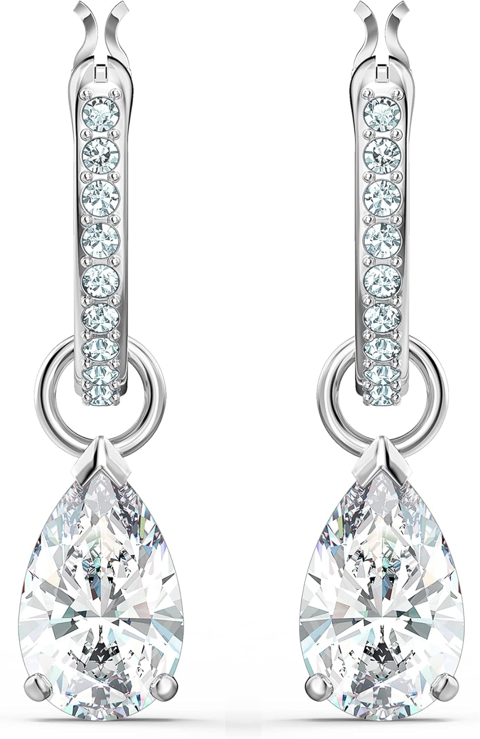 Swarovski Attract Necklace, Earring, and Bracelet Crystal Jewelry Collection, Rhodium Tone Finish