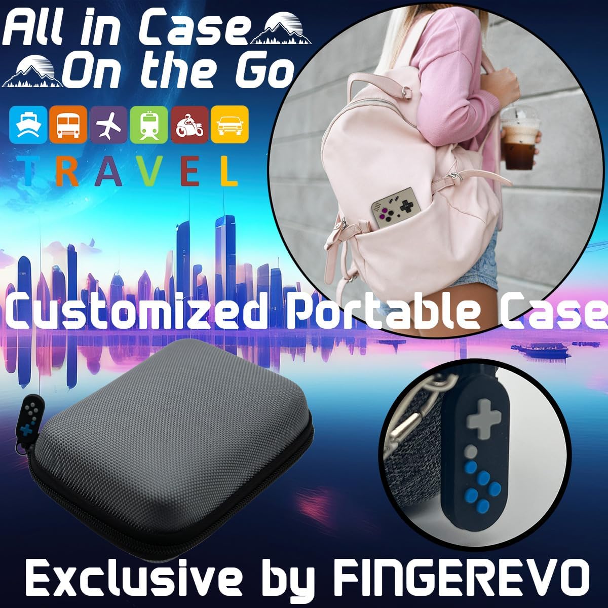 Miyoo Mini Plus OnionOS Handheld Game Console 3.5-inch 640*480 Screen 3000mAh Miyoo-mini+ with Portable Case Retro Gray