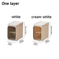 UFORU 4-Tier Tall Narrow Storage Cabinet, Plastic Slim Storage Organizer with Doors and Adjustable Shelves, Wheels, Stackable & Collapsible Storage Cabinet for Small Spaces, Bathroom, Kitchen FathersDayGift