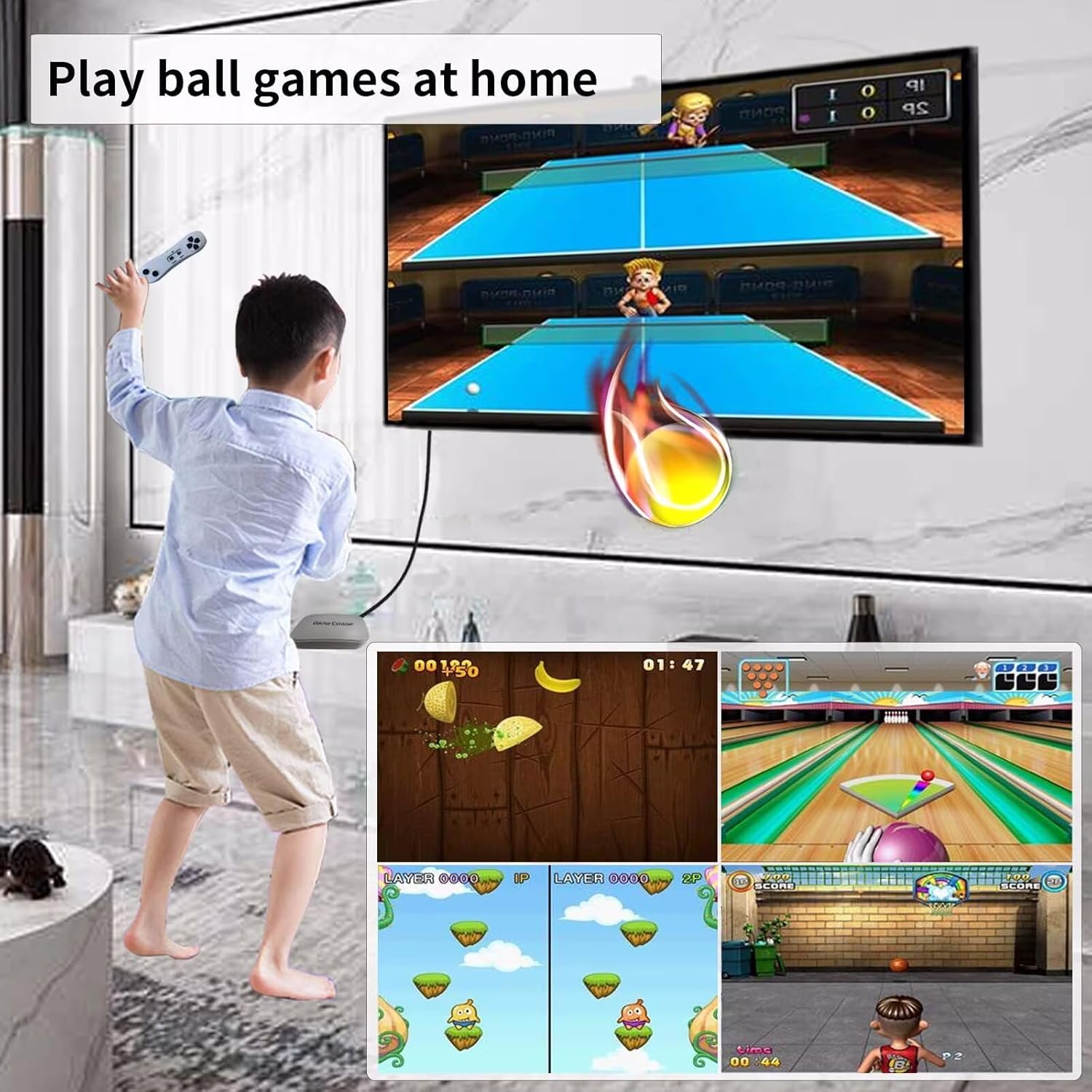 TV Game Console Built in 100+ Gam ES, Video Game Machine with 2.4G Wireless Gamepad Somatosensory Control, USB Plug and Play, Kid & Adult Interactive& Puzzle Games,Grey