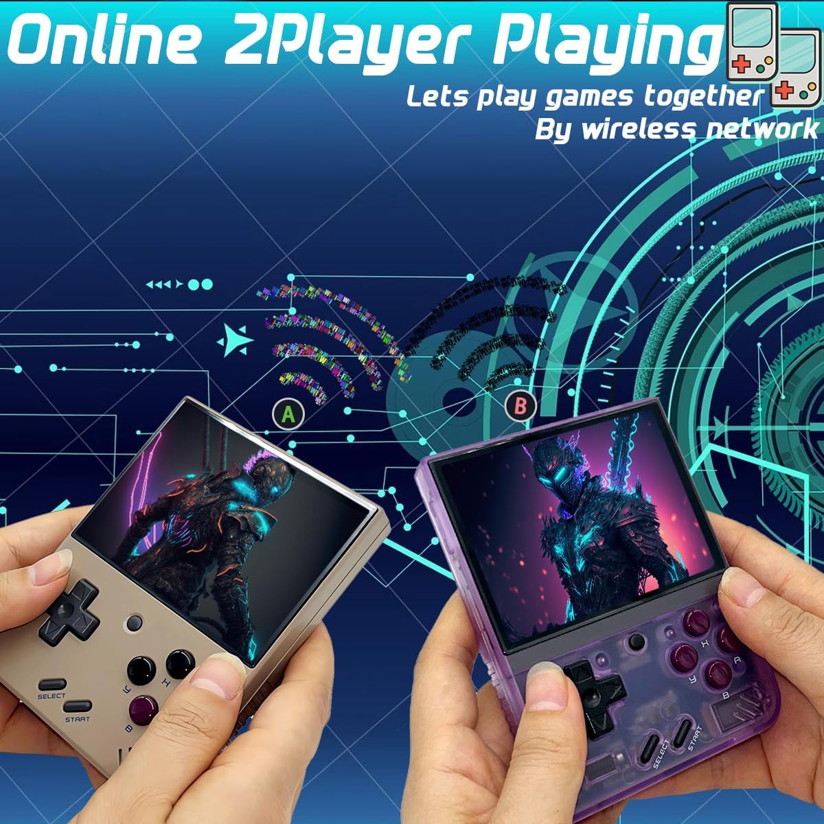 Miyoo Mini Plus OnionOS Handheld Game Console 3.5-inch 640*480 Screen 3000mAh Miyoo-mini+ with Portable Case Retro Gray