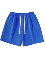 Men's Plain Drawstring Waist Shorts, Basic Casual Sporty Running Pants for Daily Wear and Exercise, Moderate Fabric, Fitted Style Summer Sports Shorts
