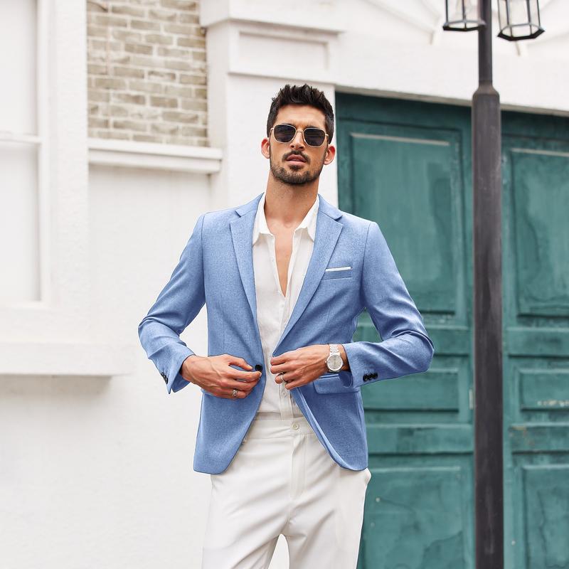 TikTok Shop Back to School COOFANDY Men's Blazer Casual Sport Coats Slim Fit One Button Suit Jacket Lightweight Sports Jacket