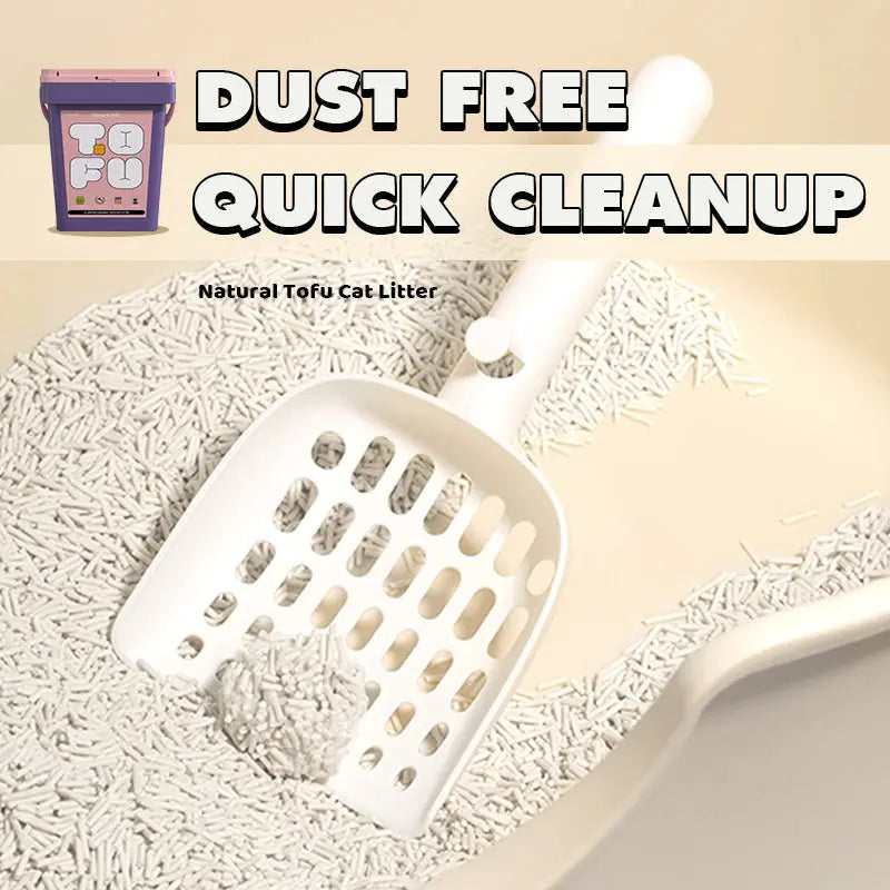 Tofu Cat Litter-Clumping, 100% Natural Organic, Flushable, Dust-Free, Odor Control, Low Tracking, Not Suitable for Automatic Litter Boxes Clean