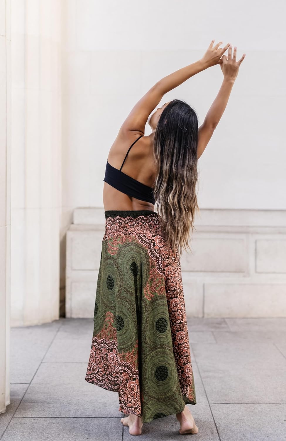 Long Skirts for Women Maxi Boho Skirt Floral Print