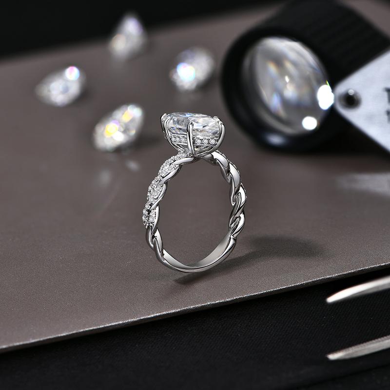 Gorgeous 3CT Marquise Shape D Color VVS1 Synthetic Moissanite Ring for Women Anniversary Party Gift R196