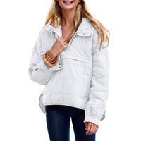 Tanming Women's Oversized Hooded Puffer Jacket Quilted Lightweight Winter Warm Pullover Padded Hoodies Coat
