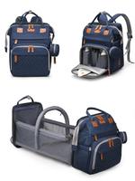 Cute Multifunctional Diaper Bag Backpack with Changing Station, Multifunction Large Capacity Backpack, Lightweight Foldable Mesh Backpack, Portable Travel Backpack with Zipper for Newborn, Travel Accessories, Everyday Bags, Diaperbags